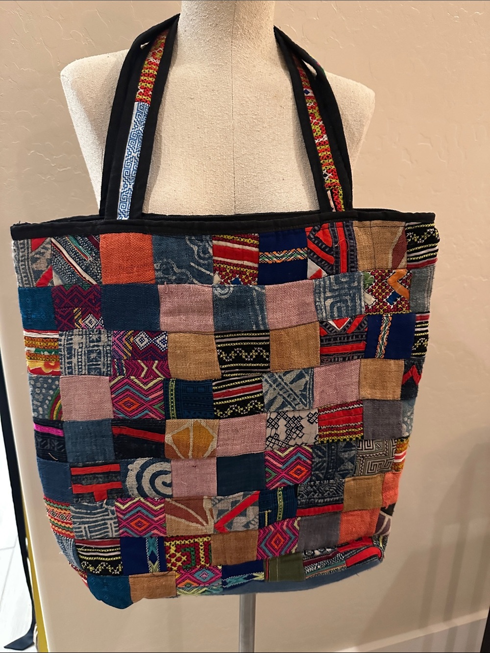 Patchwork Multicolor Tote Bag - Boho Chic - NWOT